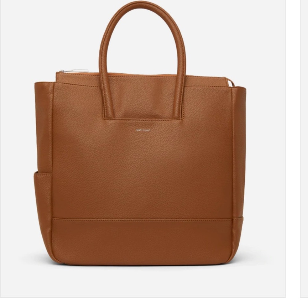 Structured Brown Baby Bag Tote